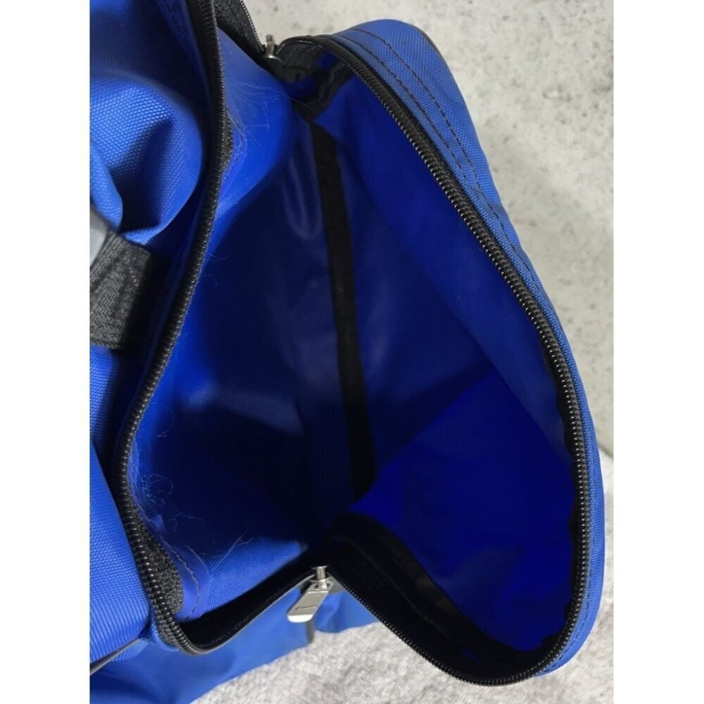 Vintage XL 90s Blue Nike Travel Duffle Gym Bag Embroidered Swoosh Logo Nylon - Picture 16 of 16